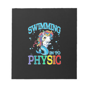 Schwimmen in einem körperlichen Einhorn Meerjungfr Notizblock