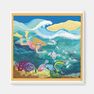 Schwimmen in tropischen Meeren Magnet