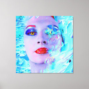 Schwimmen ins Blaue Leinwanddruck