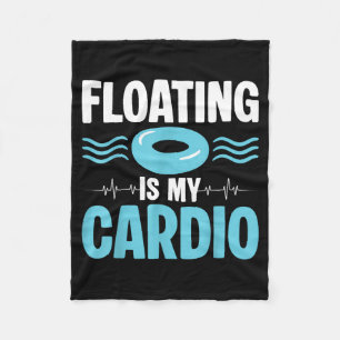 Schwimmen ist mein Cardio ol Fitness Humor Fleecedecke