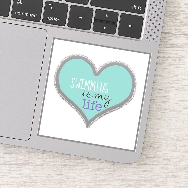 Schwimmen ist mein Leben Aufkleber (Detail)