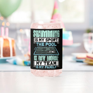Schwimmen ist mein Sport Das Becken ist mein Zuhau Dosenglas
