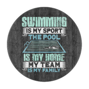 Schwimmen ist mein Sport Das Becken ist mein Zuhau Schneidebrett