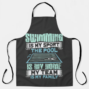 Schwimmen ist mein Sport Das Becken ist mein Zuhau Schürze