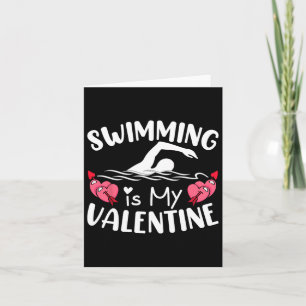 Schwimmen ist mein Valentinstag Jungen Mädchen Spo Karte