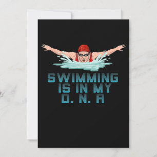 Schwimmen ist meine DNA, wenn ich über dem Funny S Feiertagskarte