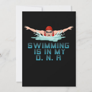 Schwimmen ist meine DNA, wenn ich über dem Funny S Feiertagskarte