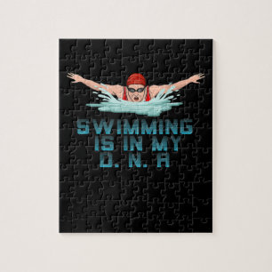 Schwimmen ist meine DNA, wenn ich über dem Funny S Puzzle