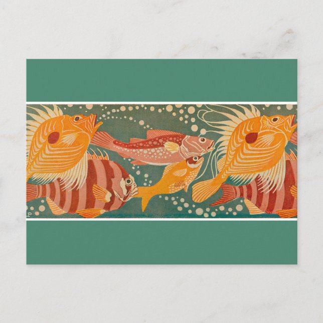 Schwimmen Jugendliche Fisch Postkarte (Vorderseite)