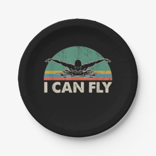 Schwimmen kann ich sonnig schwimmen Geschenke Pappteller