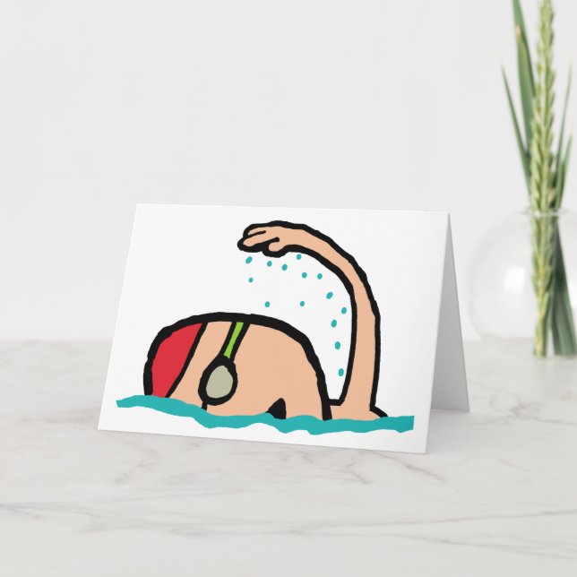 Schwimmen Karte (Vorderseite)