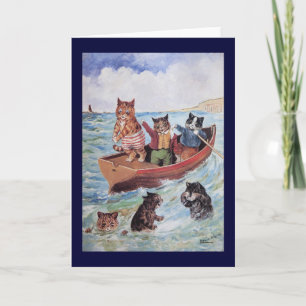 Schwimmen-Katzen Louis Wains Karte