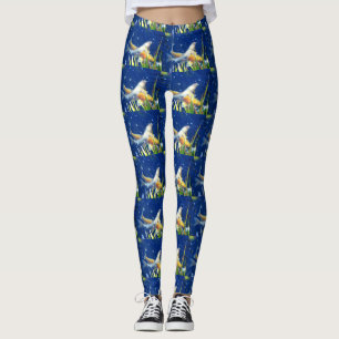 Schwimmen koi auf Blau Leggings