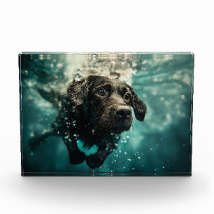 Schwimmen Labrador Puppy Underwater Design Fotoblock