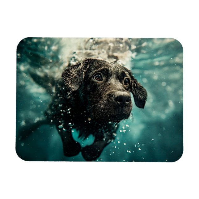 Schwimmen Labrador Puppy Underwater Design Magnet (Horizontal)