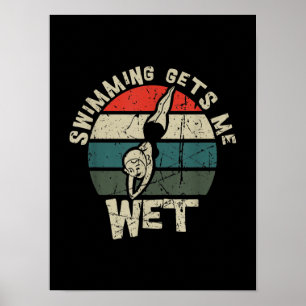 Schwimmen lässt mich ein sonniges Schwimmbad zum B Poster