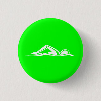 Schwimmen-Logo-Knopf-Grün Button
