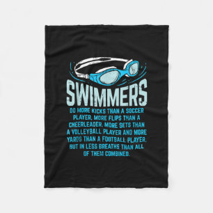 Schwimmen macht mehr Kicks ich lustige Geschenke s Fleecedecke