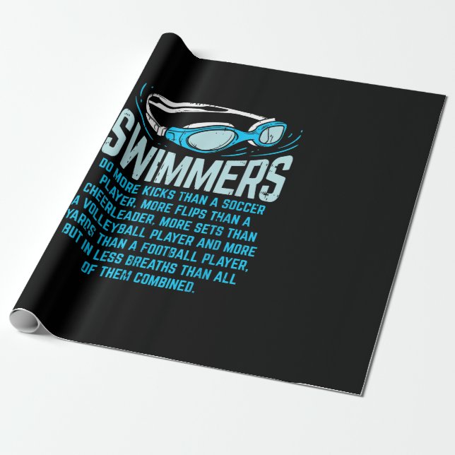 Schwimmen macht mehr Kicks ich lustige Geschenke s Geschenkpapier (Ungerollt)