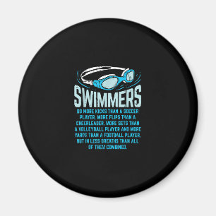 Schwimmen macht mehr Kicks ich lustige Geschenke s Magnet