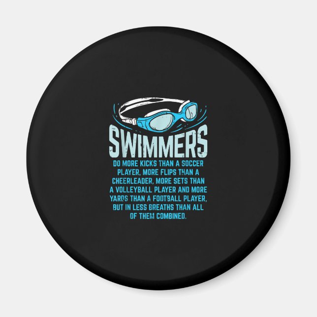 Schwimmen macht mehr Kicks ich lustige Geschenke s Magnet (Vorne)