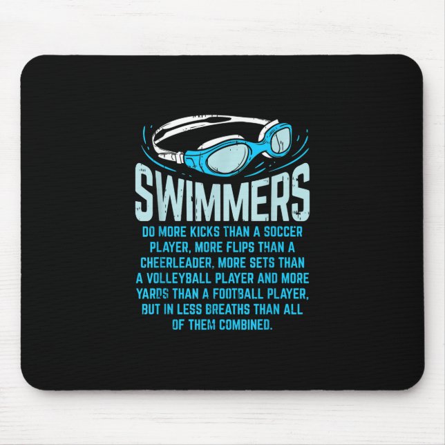 Schwimmen macht mehr Kicks ich lustige Geschenke s Mousepad (Vorne)