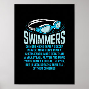 Schwimmen macht mehr Kicks ich lustige Geschenke s Poster