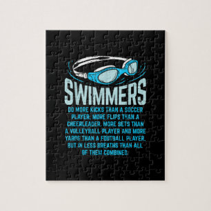 Schwimmen macht mehr Kicks ich lustige Geschenke s Puzzle