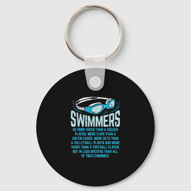 Schwimmen macht mehr Kicks ich lustige Geschenke s Schlüsselanhänger (Vorderseite)
