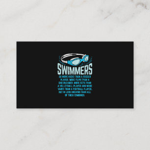 Schwimmen macht mehr Kicks ich lustige Geschenke s Visitenkarte