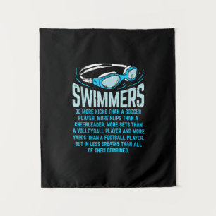 Schwimmen macht mehr Kicks ich lustige Geschenke s Wandteppich