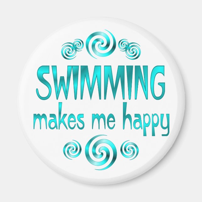 Schwimmen macht mich glücklich magnet (Vorne)