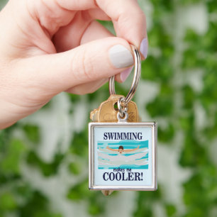 Schwimmen Macht Mich Zu Einem Kühleren Schwimmer S Schlüsselanhänger