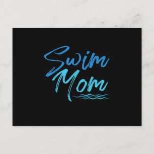 Schwimmen Mama Schwimmen Niedliches Geschenk Ankündigungspostkarte