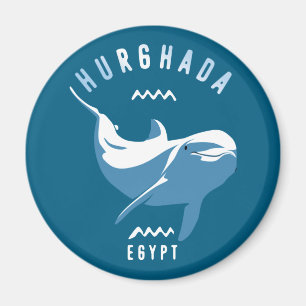 Schwimmen mit Delphinen Hurghada Ägypten T - Shirt Magnet