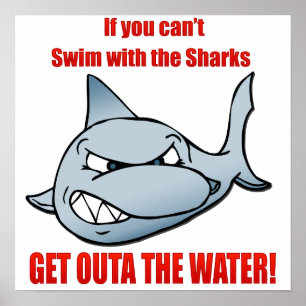 Schwimmen mit den Haien Poster