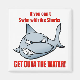 Schwimmen mit den Haifischen Magnet