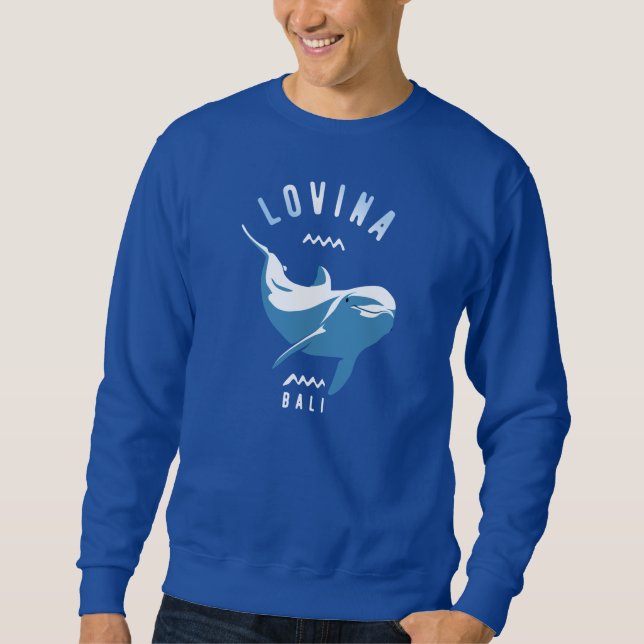 Schwimmen mit Dolphins Lovina Bali Sweatshirt (Vorderseite)