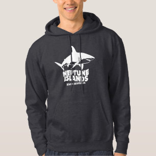 Schwimmen mit großen weißen Haien Neptun Inseln Hoodie