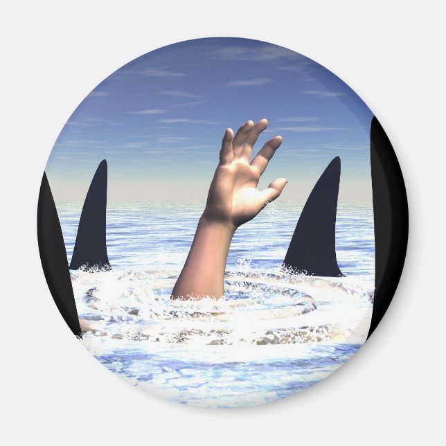 Schwimmen mit Haien Magnet (Vorne)