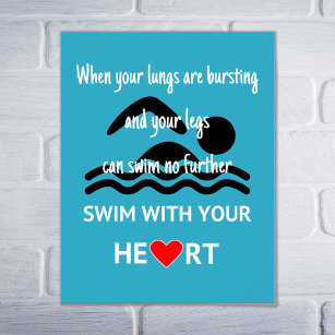 Schwimmen mit motivierend Sport Poster