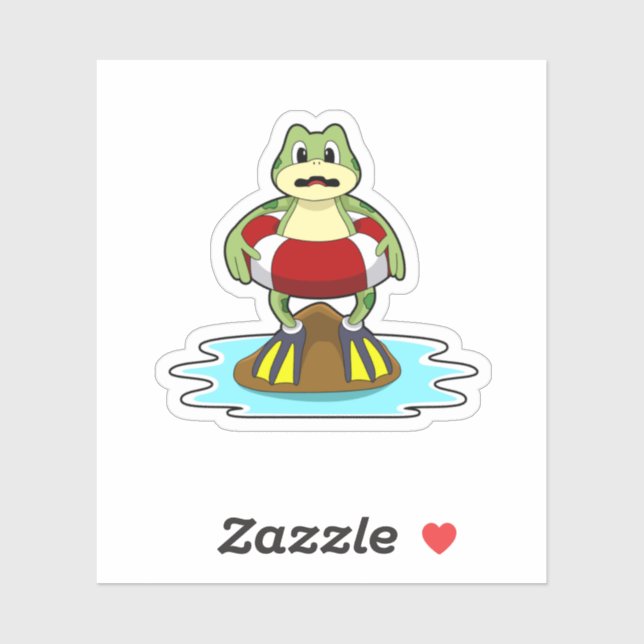 Schwimmen mit Schwimmen Aufkleber (Blatt)