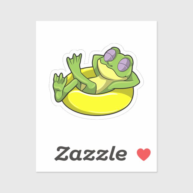 Schwimmen mit Schwimmen Aufkleber (Blatt)