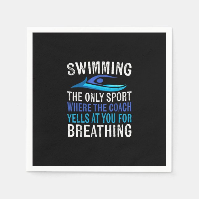 Schwimmen nur Sport, wo Coach Schwimmen Geschenke Serviette (Vorderseite)