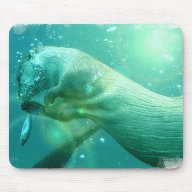 Schwimmen-Otter-Mausunterlage Mousepad (Vorne)
