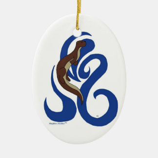 Schwimmen-Otter-Verzierung Keramik Ornament