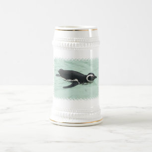Schwimmen-Pinguin-Bier Stein Bierglas