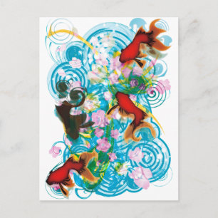 SCHWIMMEN POSTKARTE