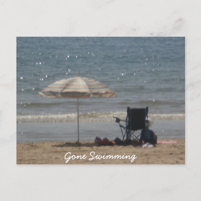 Schwimmen Postkarte (Vorderseite)