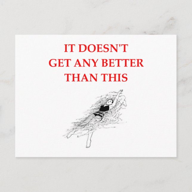 SCHWIMMEN POSTKARTE (Vorderseite)